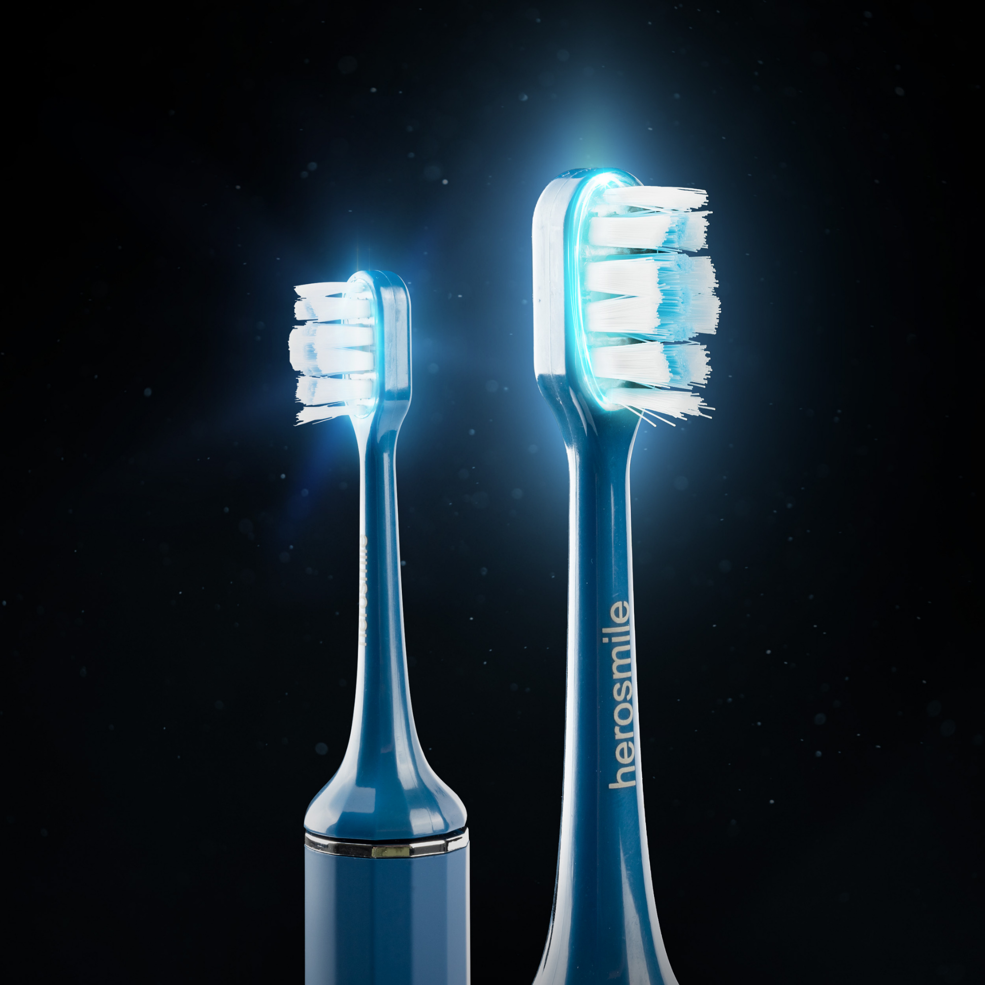 Brosse à dents sonique blanchissante UV LED bleue