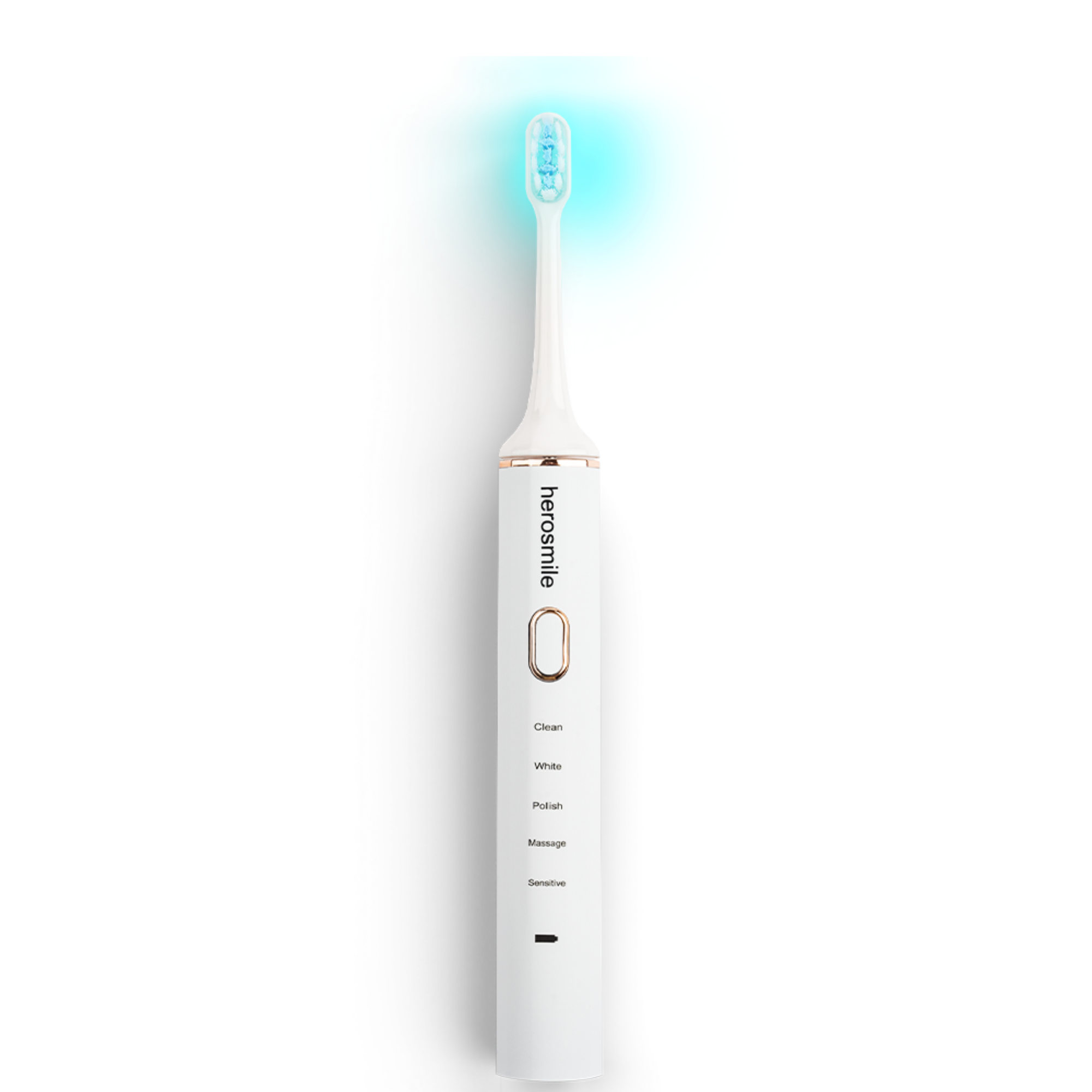 UV LED whitening sonic toothbrush white
